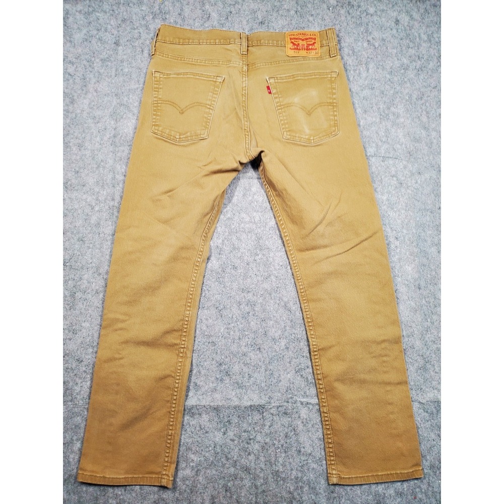 Levis 513 Jeans Mens 32x30* Brown Slim Straight Denim Stretch Pants Casual - Picture 5 of 16